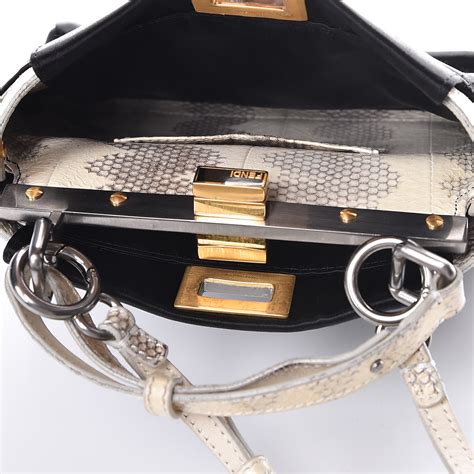 fendi peekaboo mini tote|fendi peekaboo snakeskin.